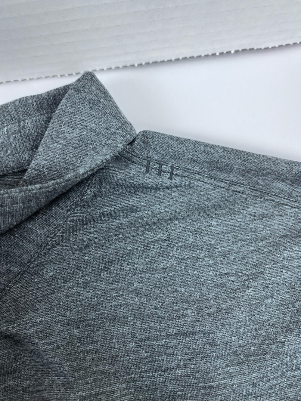 Lululemon Men's Evolution Performance Stretch Heathered Gray Polo Size L; Active - Picture 8 of 10